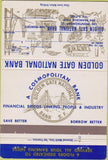Matchbook Cover - Golden Gate National Bank San Francisco CA 40 Strike