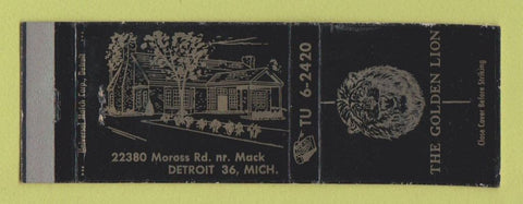 Matchbook Cover - Golden Lion Detroit MI WEAR