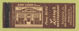 Matchbook Cover - Larry's Restaurant Charleston SC WORN