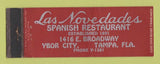 Matchbook Cover - Las Novedades Spanish Restaurant Tampa FL WEAR Full Length