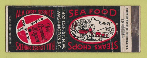 Matchbook Cover - The Covered Wagon Washington DC WORN