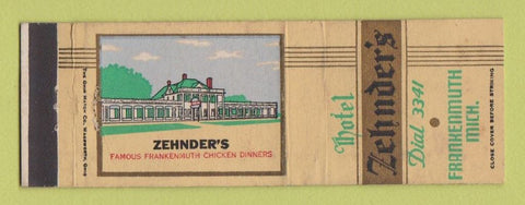 Matchbook Cover - Hotel Zehnder's Frankenmuth MI WEAR