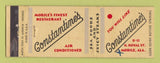 Matchbook Cover - Constantine's Restaurant Mobile AL WRITING