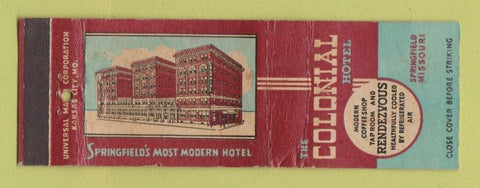 Matchbook Cover - Colonial Hotel Springfield MO WEAR