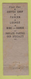 Matchbook Cover - Park Hotel Great Falls MT WEAR