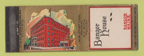 Matchbook Cover - Bangor House ME WEAR