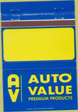 Matchbook Cover - Auto Value Premium Products  40 Strike