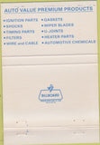 Matchbook Cover - Auto Value Premium Products  40 Strike