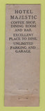 Matchbook Cover - Hotel Majestic Philadelphia PA WORN