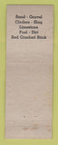 Matchbook Cover - R&W Trucking Detroit MI ARROW