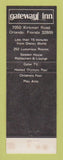 Matchbook Cover - Gateway Inn Orlando FL WEAR