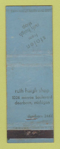 Matchbook Cover - Ruh Haigh Shop Dearborn MI WEAR