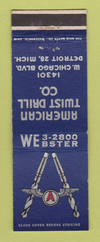 Matchbook Cover - American Twist Drill Detroit MI