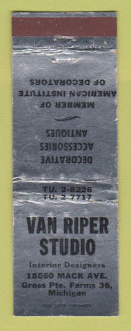 Matchbook Cover - Van Riper Studio Grosse Point Farms MI WEAR