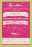 Matchbook Cover - Greenlawn Mortuary Cemetery Bakersfield CA WEAR 40 Strike
