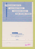 Matchbook Cover - Zaback Funeral Home Ashtabula OH 40 Strike