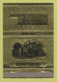 Matchbook Cover - Farone & Son Funeral Home Syracuse NY 40 Strike