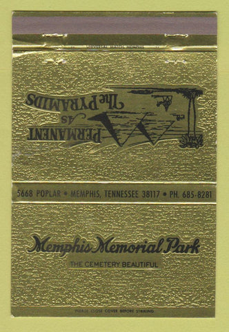 Matchbook Cover - Memphis Memorial Park Cemetery TN 40 Strike
