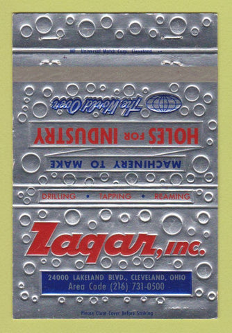Matchbook Cover - Zagar Machinery Drilling Cleveland OH 40 Strike