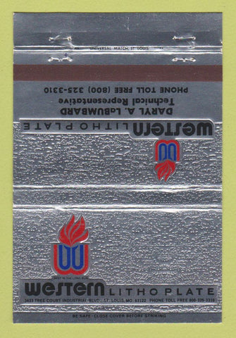 Matchbook Cover - Western Litho Plate Daryl LaBumbard St Louis MO 40 Strike