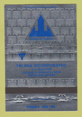 Matchbook Cover - Tri Pak Inc Louisville KY 40 Strike