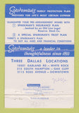 Matchbook Cover - Sparkman's Mortuary Funeral Dallas TX WEAR 40 Strike