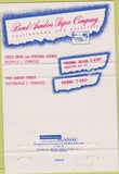 Matchbook Cover - Bond Sanders Paper Company Chatanooga TN 40 Strike