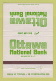 Matchbook Cover - Ottawa National Bank IL 40 Strike