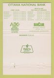 Matchbook Cover - Ottawa National Bank IL 40 Strike