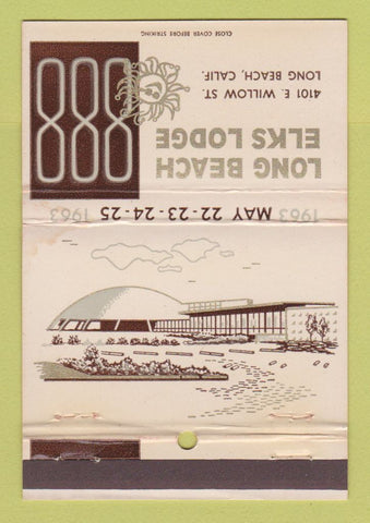 Matchbook Cover - Long Beach CA Elks Lodge 40 Strike
