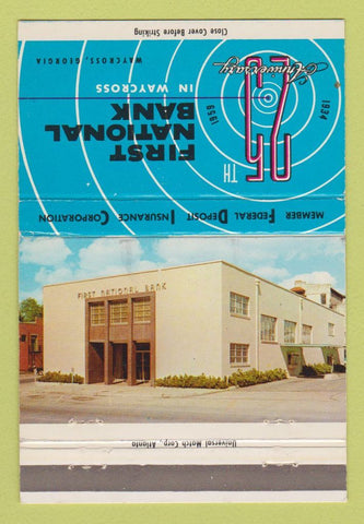 Matchbook Cover - First National Bank Waycross GA 40 Strike