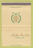 Matchbook Cover - St Johns River Bank Jacksonville FL 40 Strike