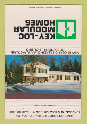 Matchbook Cover - Key Loc Modular Homes Suncook NH 40 Strike