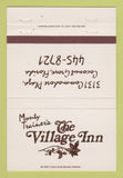 Matchbook Cover - Monty Trainer's Village Inn Coconut Grove FL 40 Strike