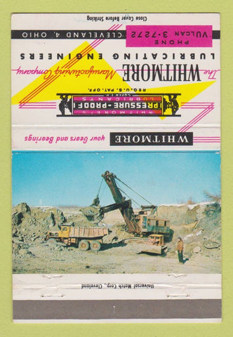 Matchbook Cover - Whitmore Lubricating Engineers Cleveland OH 40 Strike