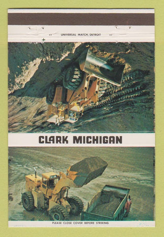 Matchbook Cover - Clark Michigan Tractors Portland OR Cal Ore 40 Strike