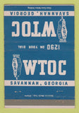 Matchbook Cover - WTOC Radio CBS Savannah GA 40 Strike