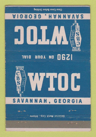 Matchbook Cover - WTOC Radio CBS Savannah GA 40 Strike