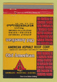 Matchbook Cover - Old American Asphalt Roof Kansas City MO 40 Strike