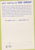 Matchbook Cover - Metal Art 60s Modern Furniture New York NY 40 Strike