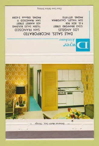 Matchbook Cover - Dwyer Kitchens Los Angeles San Francisco CA 40 Strike