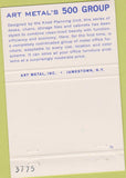 Matchbook Cover - Metal Art 60s Modern Furniture Jamestown NY 40 Strike