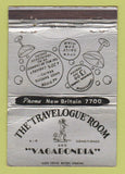 Matchbook Cover - Travelogue Room Vagabondia New Britain CT WORN 40 Strike