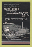Matchbook Cover - Downtowner Motor Hotel Erie PA 40 Strike