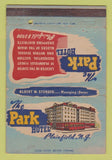 Matchbook Cover - Park Hotel Plainfield NJ WEAR 40 Strike