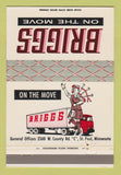 Matchbook Cover - Briggs Trucking St Paul MN 40 Strike