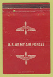 Matchbook Cover - US Army Air Forces WORN 40 Strike