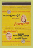 Matchbook Cover - Empire Insurance Agency Cottonwood MN WEAR 40 Strike