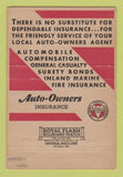 Matchbook Cover - EJ Mackenbach Insurance  40 Strike