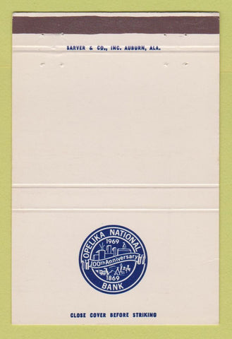 Matchbook Cover - Opelika National Bank 1969 AL 40 Strike